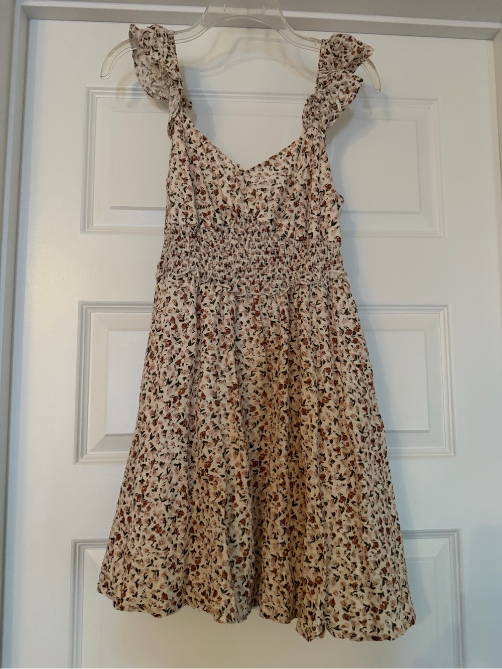 Altar’d State Cream Floral Smocked Sundress